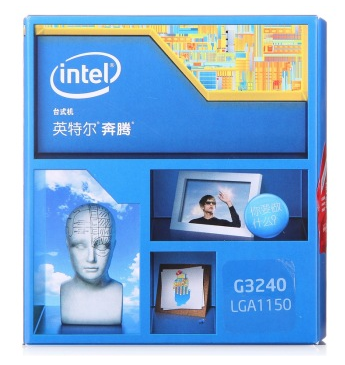 英特尔（Intel） 奔腾双核G3240 Haswell全新架构盒装CPU （LGA1150/3.1GHz/3M三级缓存/53W/22纳米）