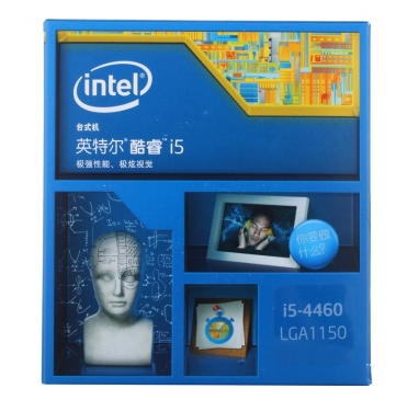 英特尔（Intel） 酷睿i5-4460 22纳米 Haswell全新架构盒装CPU （LGA1150/3.2GHz/6M三级缓存）