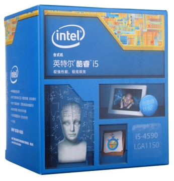 英特尔（Intel） 酷睿i5-4590 22纳米 Haswell全新架构盒装CPU （LGA1150/3.3GHz/6M三级缓存）