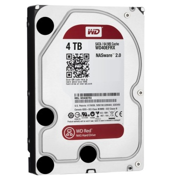 西部数据(WD)红盘 4TB SATA6Gb/s 64M 台式机硬盘(WD40EFRX)