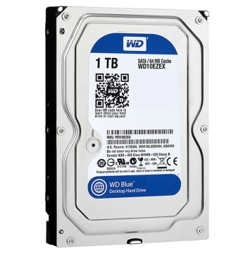 西部数据(WD)蓝盘 1TB SATA6Gb/s 7200转64M 台式机硬盘(WD10EZEX)