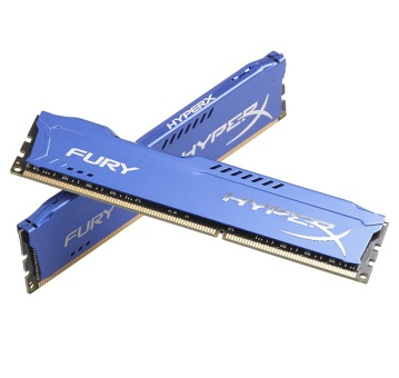 金士顿(Kingston)骇客神条 Fury系列 DDR3 1600 8GB(4GBx2)台式机内存(HX316C10FK2/8)蓝色