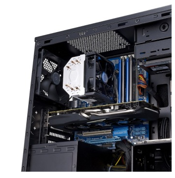 酷冷至尊(CoolerMaster)小清风 静音机箱(Micro-ATX/USB3.0/背走线/电源下置/支持SSD)黑色