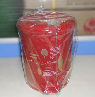 节力（JIELI）T-08 脚踏大号圆形塑料垃圾桶（红色）