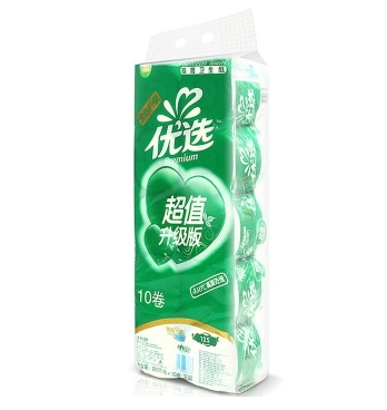 心相印卫生纸 优选原生自然系列3层215节卷纸*10粒BT2110