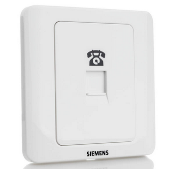 西门子（SIEMENS）5TG01201CC1 远景单联电话线插座面板（雅白色）