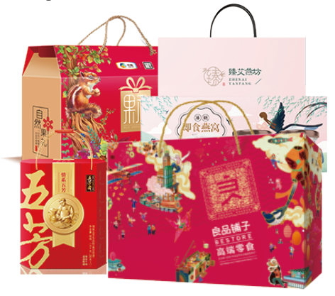 【五芳斋】情系五芳礼盒+【中粮】果礼缤纷环球干果礼盒+【良品铺子】幸福礼+臻艾燕坊即食燕窝4瓶装（20DW08-01）
