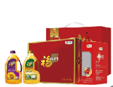【隆王府】甄礼干菌礼盒B款+中粮健康油组合礼盒B款3.6L+可益康果蔬燕麦片