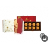 【美心】流心奶黄月饼（8个装）礼盒360g+张一元中国风茶礼盒+隆王府甄礼干菌礼盒B款