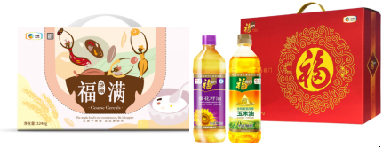 中粮福满杂粮礼盒2800g中粮健康油组合礼盒A款1.8L