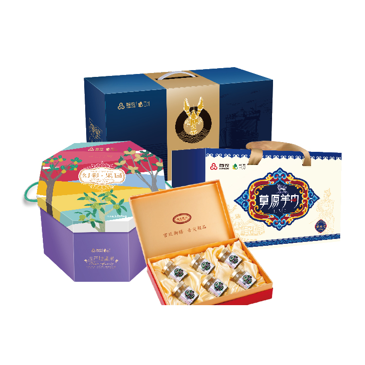 【首农】幻彩果园干果礼盒1818g+【首农】草原到家羊肉礼盒3500g+首农海鑫礼盒3900/4200g+即食燕窝礼盒420g