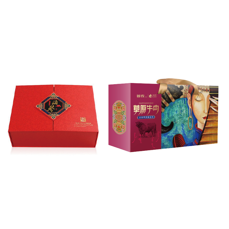 【首农】牛享牛肉礼盒+即食海参 A级9-12头 400g